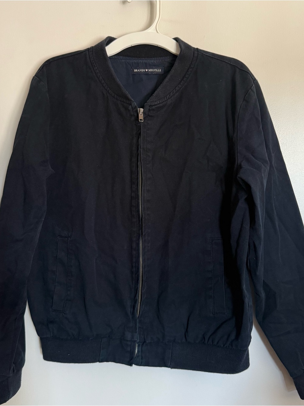 Brandy Melville Navy Blue Bomber Jacket